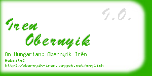 iren obernyik business card